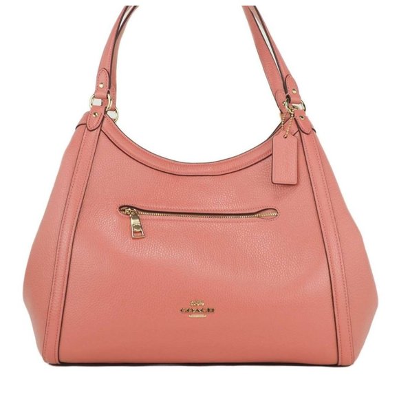 NEW Coach Kristy Shoulder Bag Taffy Pebbled Leather Triple Compartment C6231